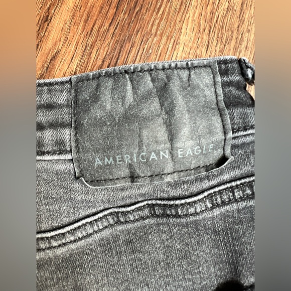 American Eagle Outfitters Distressed Black Skinny Jeans men’s size 29x 32 - Picture 4 of 6